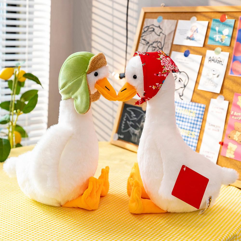 Plush Stuffed Toys Cartoon Goose Doll Early Educational Development Toy