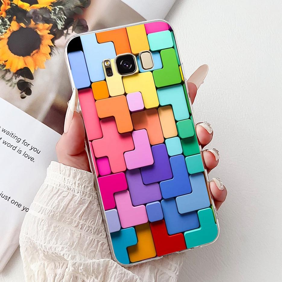 For Samsung Galaxy S8 Plus Case SM-G955F Luxury Flowers Painted Cover Soft Slim Phone Case For Samsung S8 S8+ GalaxyS8 Plus Bags