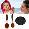 3PCS Soft Bristle Sunscreen Brush Kit Face/Body Sunscreen Applicator Brush with Protective Cover and Cleaning Pad