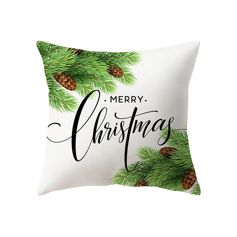 Χαριτωμένη Χριστουγεννιάτικη Θέμα Άγιος Βασίλης Τυπωμένο Μοτίβο Κάλυμμα Μαξιλαριού Διακόσμηση Σαλονιού Σπιτιού Καναπές Πολυεστερικό Μαξιλάρι Μαξιλαροθήκη