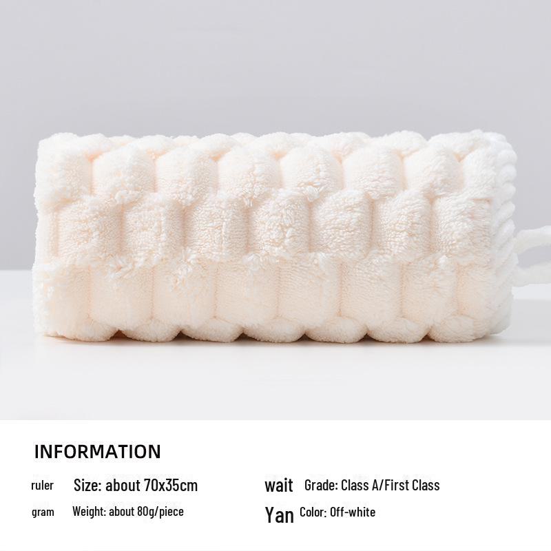 

Полотенце Jieliya Premium Coral Fleece Cat-Feel - впитывающее, толстое и мягкое для мытья лица и купания, 70x35 см 70*35cm/80g