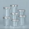 10 sztuk Aluminiowa Srebrna Pokrywka Uszczelniony Słoik Przezroczysta Butelka Plastikowa PET Klasy Spożywcze Wiaderko do Przechowywania Pakowania Przekąsek Cukierków Herbatników