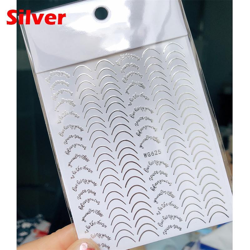 1 Pcs French Striping Tape Nail Design Stripe Lines 3D Sticker for Nails Gel Polish Sticker Decals for Manicuring