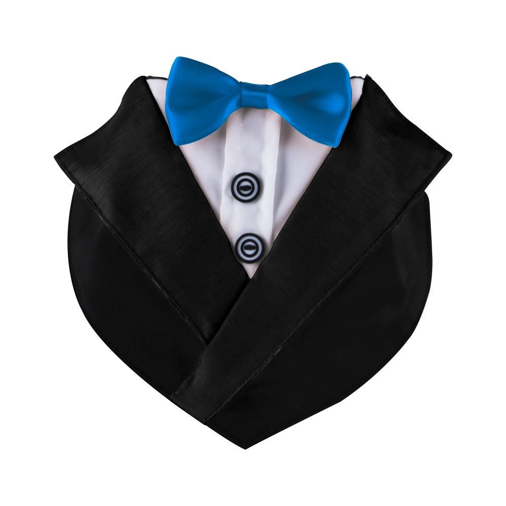 New suit bow tie pet triangle scarf British style dog scarf cat decorative scarf S