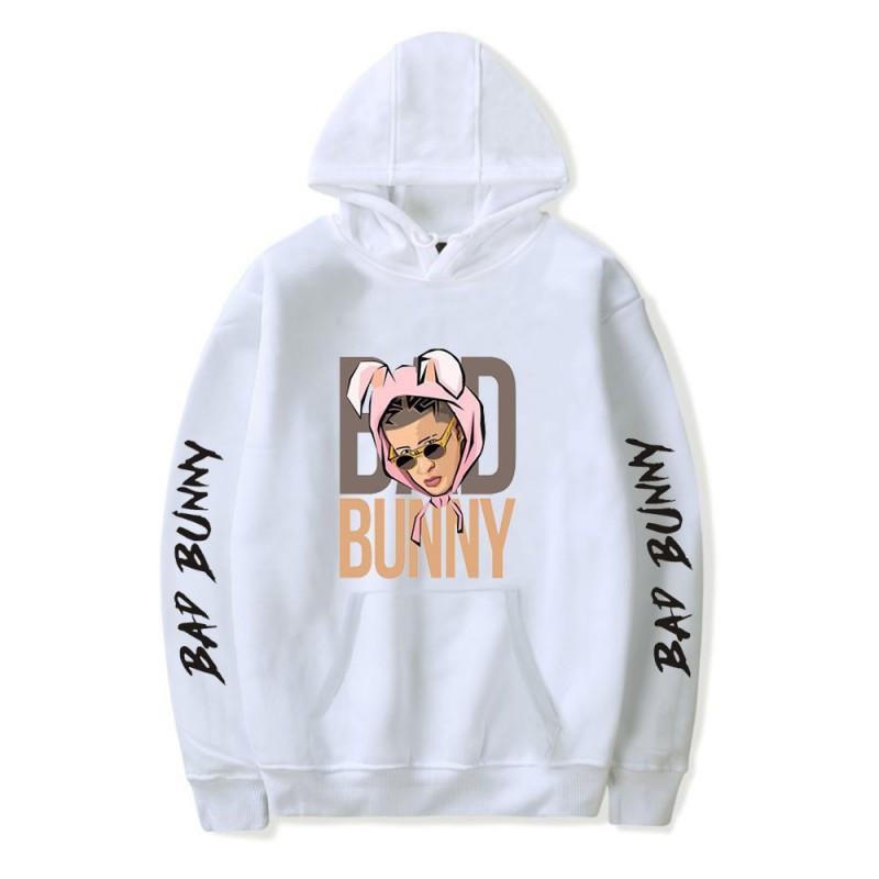 Unisex Hooded Sweatshirt Bad Bunny Inspired Casual Fall Pullover With Letter Print