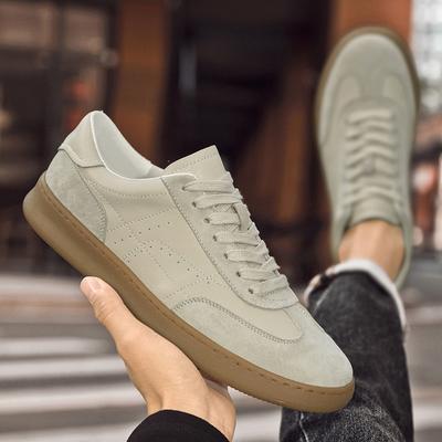 Fashion Men Walking Men Casual Shoes Leather Fashion Skate Shoes Men Lace-Up Men's Vulcanize Footwear Male Comfortable Outdoor Flats