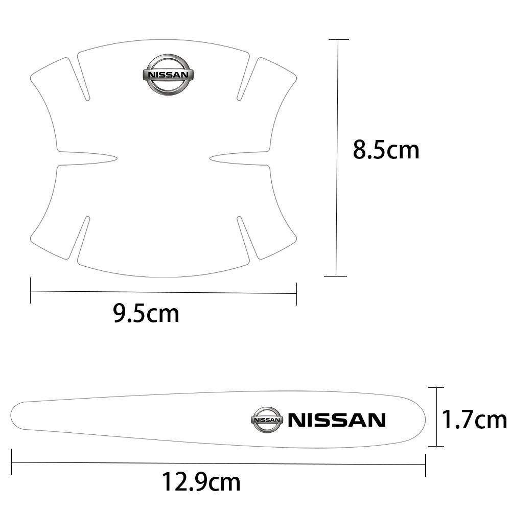 CGEZLH1 4/8Pcs Car Accessories Anti-wear Transparent Door Handle Protective Sticker For Nissan Qashqai J11 Leaf XTrail Tiida Juke Nismo