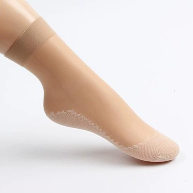 Ultrathin Transparent Socks for Summer Cotton Silk Thin Socks Lady Lace Mesh Elastic Socks Patchwork Crystal Ankle Socks Female Short Socks