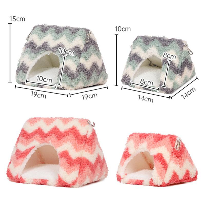 Winter Warm Bird Cage Bird Perch Hammock Bed Tent for Parrots Conure Supplies Budgies Furry Blanket for Small Parrots Toy