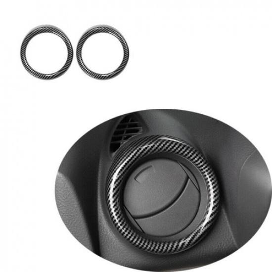 2X ABS Carbon fiber Side Vent Frame Trim Cover For Toyota RAV4 2006-2011