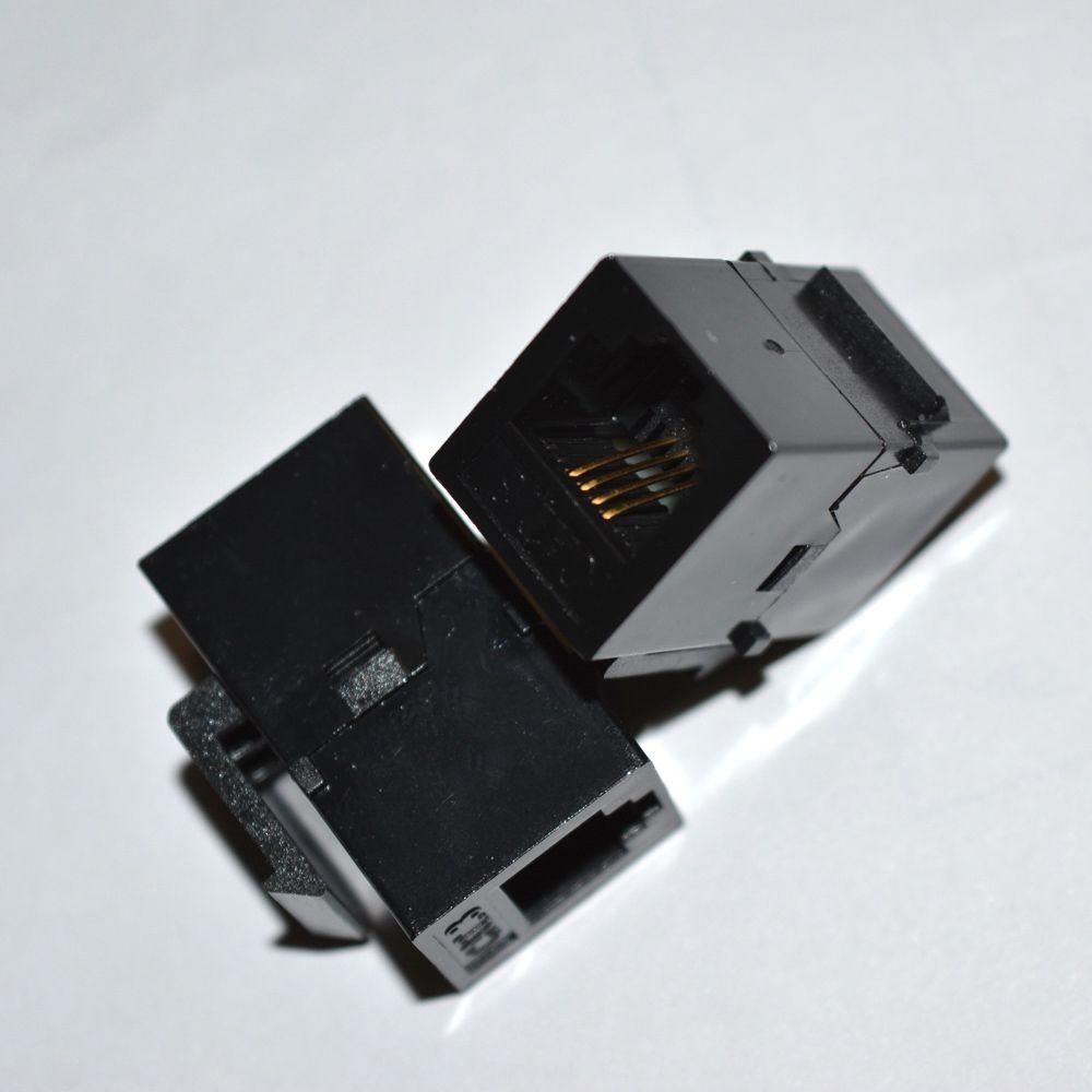 Network Cable Connectors RJ11 Connector Straight Through Telephone Module RJ11 Extender Plug