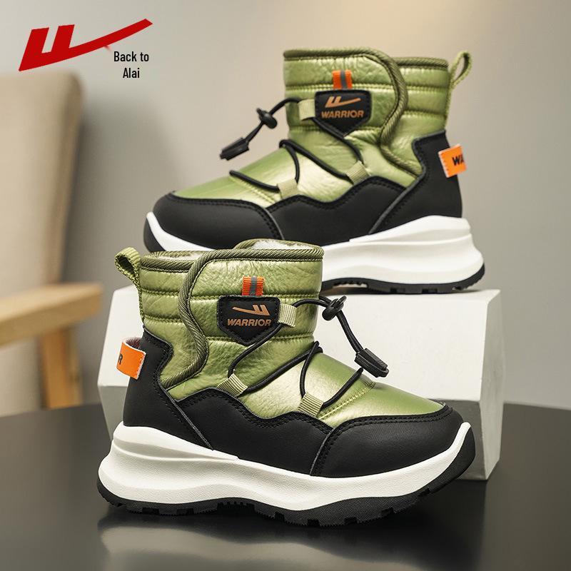 Huili Girls' Fleece-Lined Snow Boots - Warm, Thick, Cold-Proof High-Top Boots for -40°C.