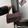 Einfarbig Modisch Retro Tragbar Damen Tasche Temperament Hoher Wert Persönlichkeit Schulter Kleine Quadratische Tasche