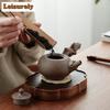 210ml Handmade Dead Branches Side Handle Pot Retro Raw Ore Coarse Pottery Teapot Tea Maker Kettle Personalized Kung Fu Tea Set