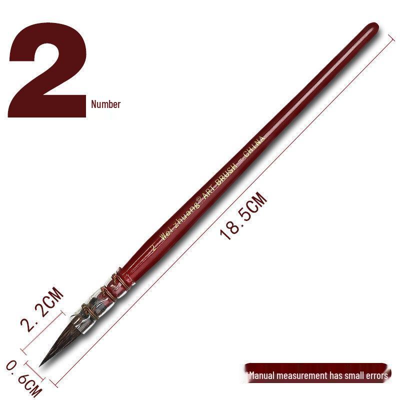 Red Round Head Watercolor Brush with Squirrel Imitation Nylon Hair for Adult Artists