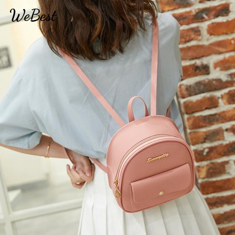 

Litchi Patterned Korean Style Versatile Backpack сірий колір