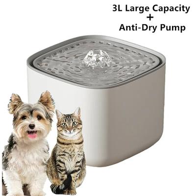 Katzentrinkbrunnen, 3 l, automatischer Trinkbrunnen für Haustiere, für Katzen, Hunde, Wasserspender, große Kapazität, leicht zu reinigen, USB-Aufladung für Zuhause