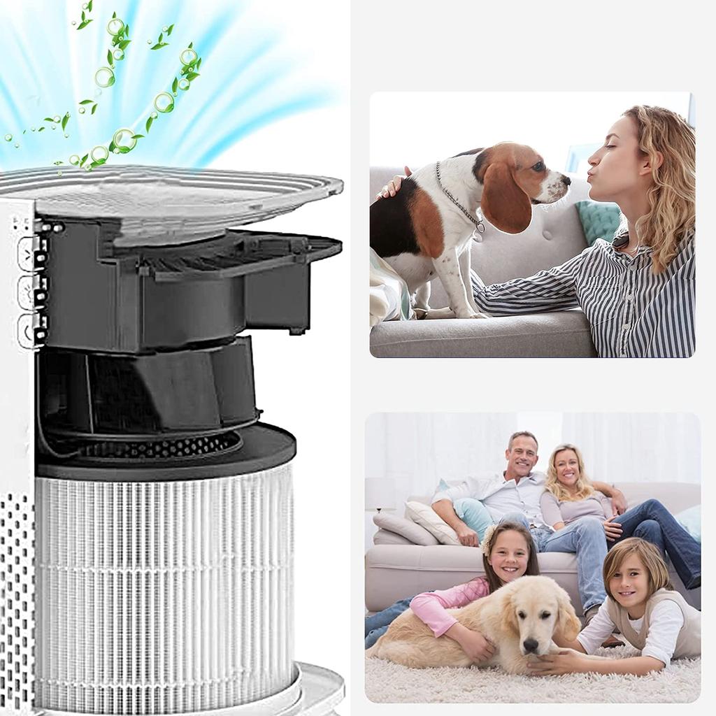 Suitable for Medify MA-14W MA-14B Air Purifier HEPA Filtration Cartridge-Element Activated Carbon Filtration System 2pcs