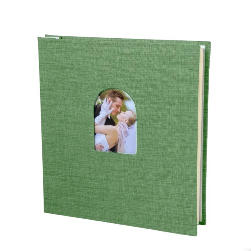 62KD Arch Design Photo Album With 40 Pockets Thick Cardboards Pages Writing Space