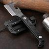 Multi-functional Outdoor EDC with Bottle Opener, Whistle, Chain, Shovel, Knife, Ice Hammer, and Straight Knife.