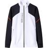 Training Series Sports Casual Simple Stand Collar Zipper Color Block Jacket Men Jacket Pure-White Basic-Black 152447735N-1