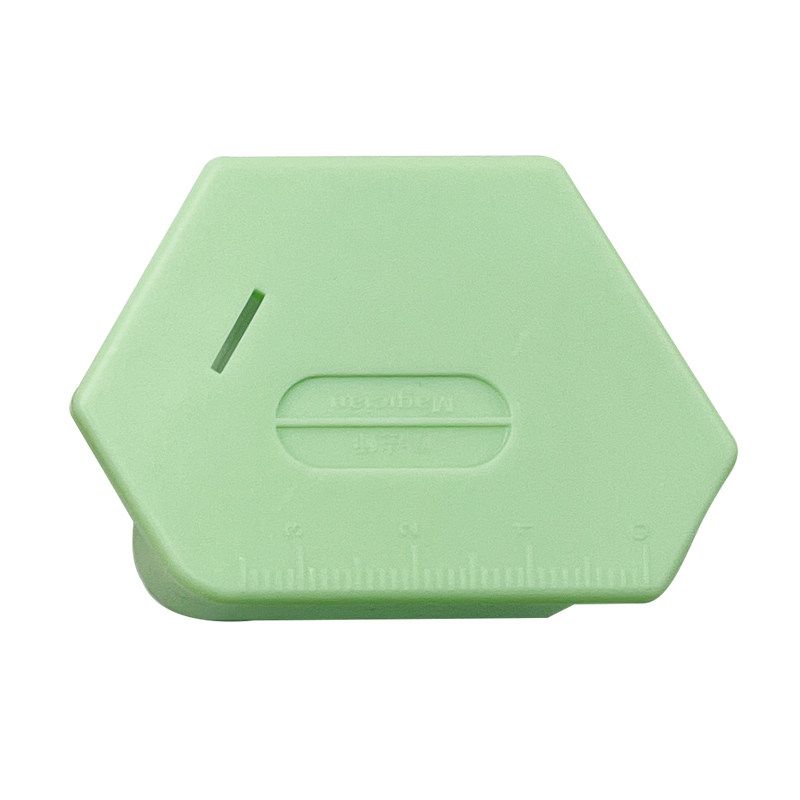 

Magician Machine Flat Plastic Magnet Gauge Anti-Roll Retaining Edge Handy Gadget with Scale Sewing Machine Multi-Function Locator Magician Magnet Rules Green
