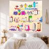 Numberblocks Benutzerdefinierter Name Wanddekoration Wandteppich Kunst Für Haustiergedenken Geburtstag Hochzeitsparty Kulisse Familiengeschenk