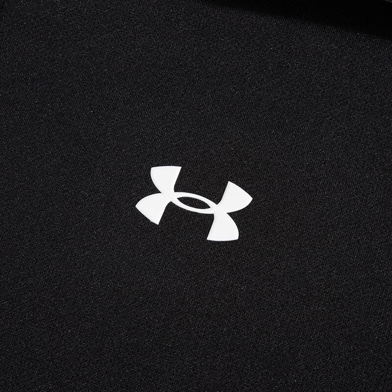 Under Armour Solid Color Jacket Training Comfortable Breathable Long Pants Casual Sports Suit Men suit Black 22500405-001+22500706-001