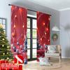 2pcs 2D Flat Printing Merry Christmas Window Drapes Festive Christmas Tree Fabric Without Electricity Festive Wall Decor Use for