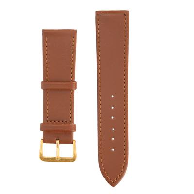 Unisex Universal Pin Buckle Watch Band PU Leather Replacement Watch Strap Accessory Brown22mm /