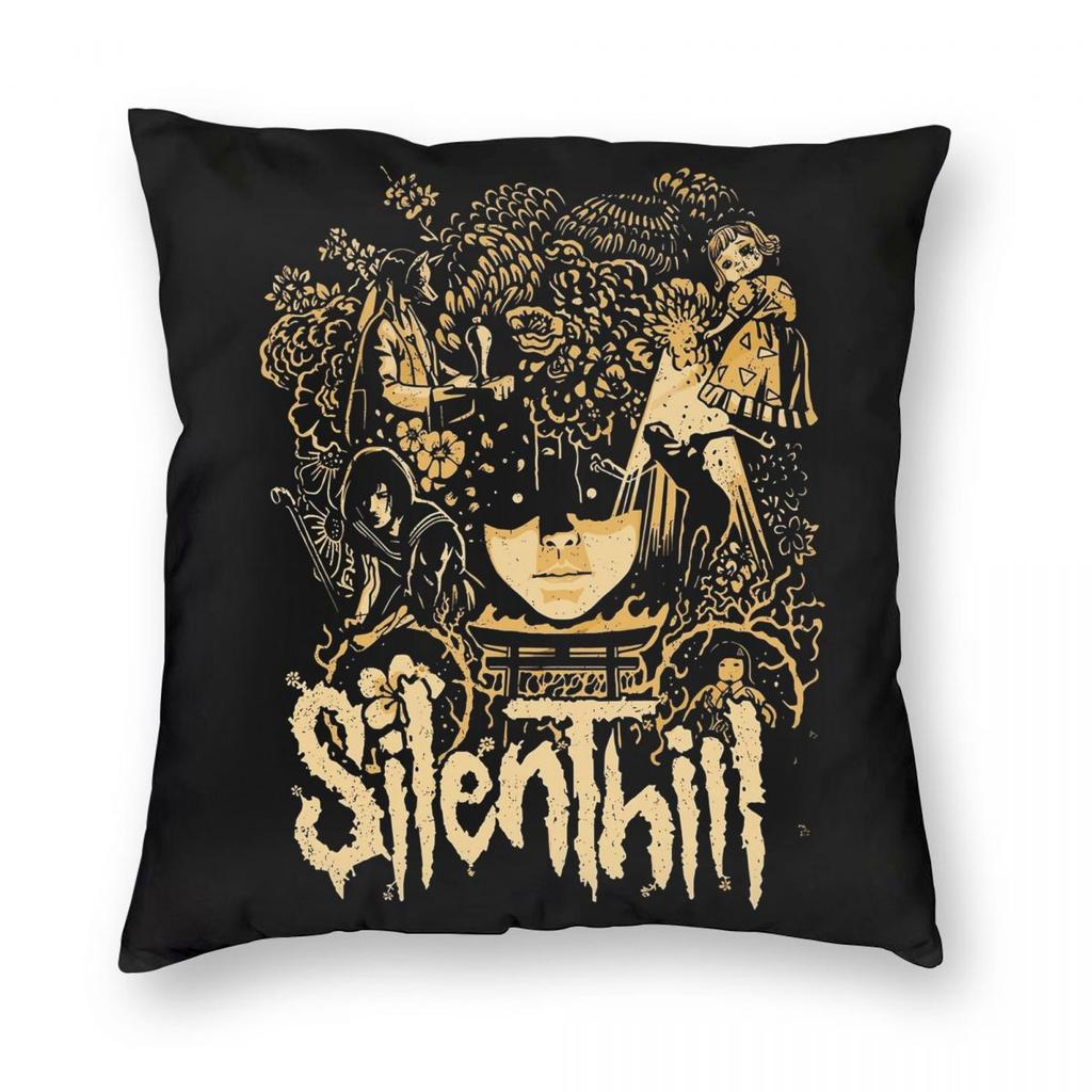 Horror Game Silent Hill F Pillowcase Printed Polyester Cushion Cover Decor Hinako Shimizu Throw Pillow Case Cover Home Zippered