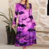 Women's Fashionable Loose Halloween Printed Round-neck Dress