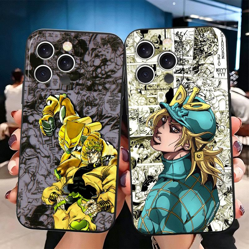 JoJo Adventure Dio Diego Brando Soft Phone Case for iPhone 16 16E 17 Air 15 Pro Max 14 Plus 13 Mini 11 12 7 Black Cover Back She