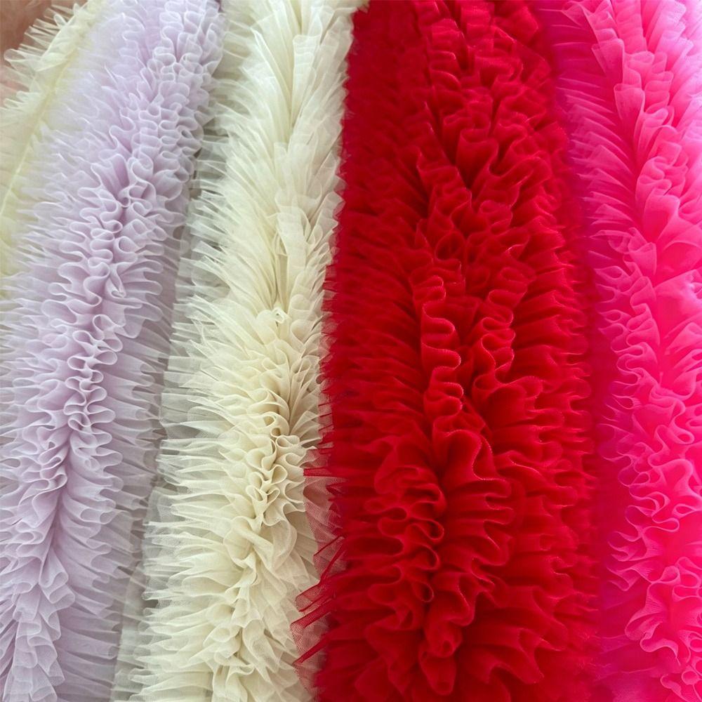 1 Yard Mesh Lace Accessories 12cm Wide Mesh Material Hem Cuffs Lace Trim Wedding Accessories