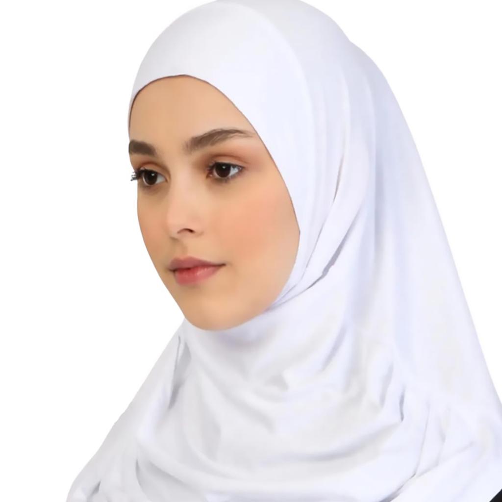 New Ready To Go wear Instant Hijab for Women Solid Color Hemp Headscarf Neck Cover Sports Hijabs Pinless Islam Shawls and Wraps