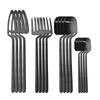 16Pcs/Set Black Cutlery Set Knives Dessert Forks Spoons Dinnerware Set Stainless Steel Tableware Set Home Kitchen Silverware Set