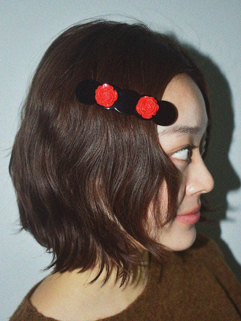 Usite Rose Barrette, Red