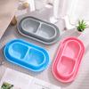 Pet Feeding Double Bowls Plastic Anti Ants Food Water Feeder Dogs Cats Puppy Automatic Dog Feeder Dispenser Pet Supplies