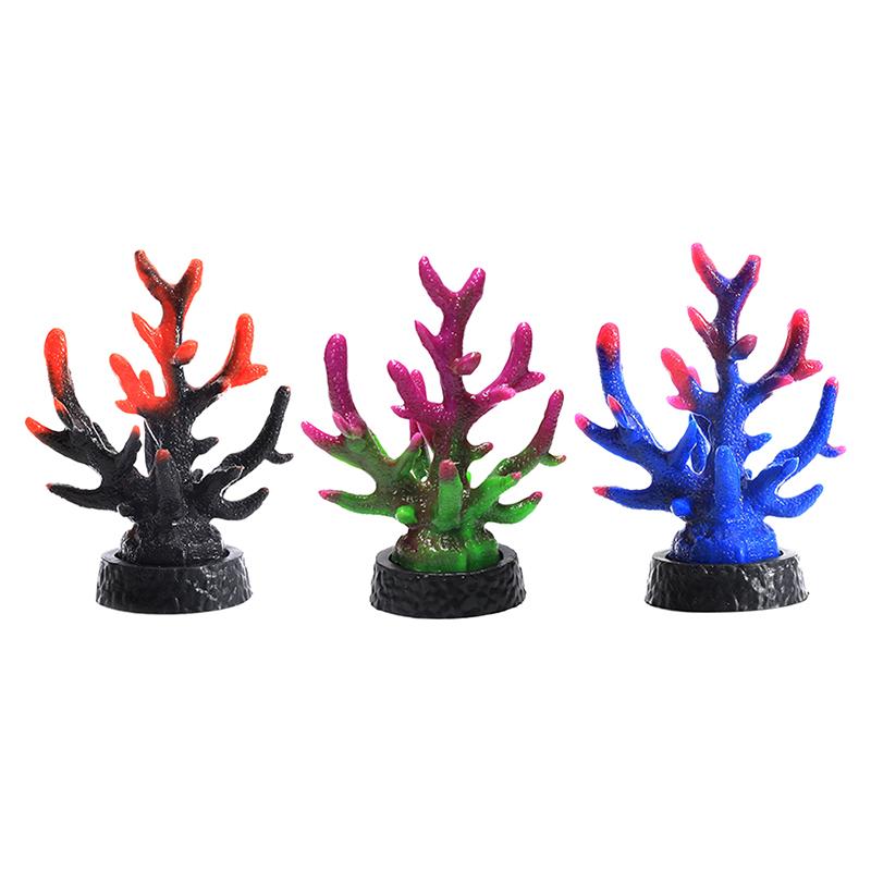 2Pcs Creative Simulation Mini Coral Reef Aquarium Ornaments Fish Tank Decorations Home Tank Landscape Decor Accessories Gifts