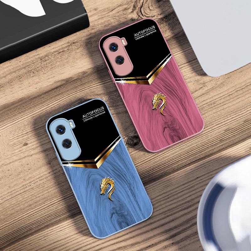 V-shaped Dragon Head For Honor 200 90 8X 9X Pro Lite P50 P40 Nova 10 11i P60 Magic4 6 Mate 20 50 Tempered Glass Phone Case