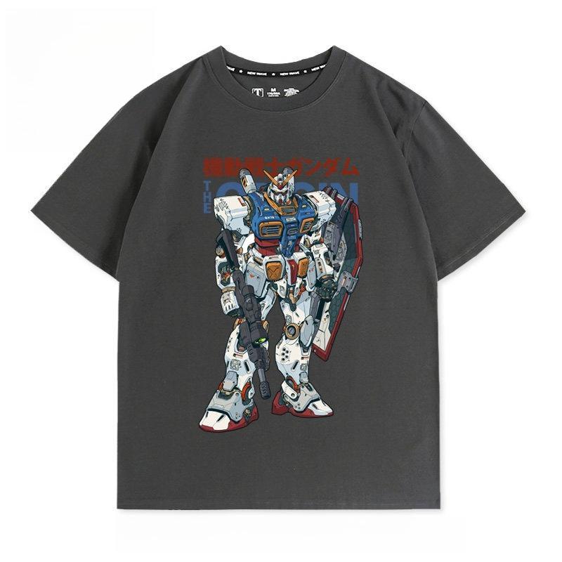 Mobile Suit Gundam Anime RX78 Cartoon Anime Printed Tshirt Mens and Womens Tshirt Mens Top Sports Tshirt 2026 Summer New