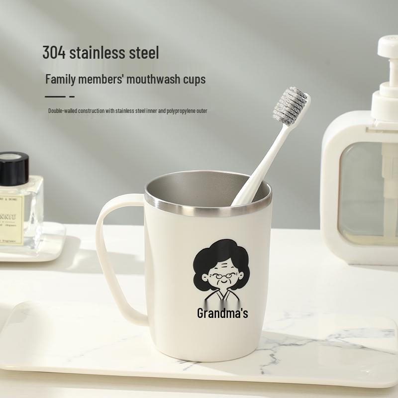304 Stainless Steel Family Toothbrush Holder - Parent-Child Set for 3-5 Members