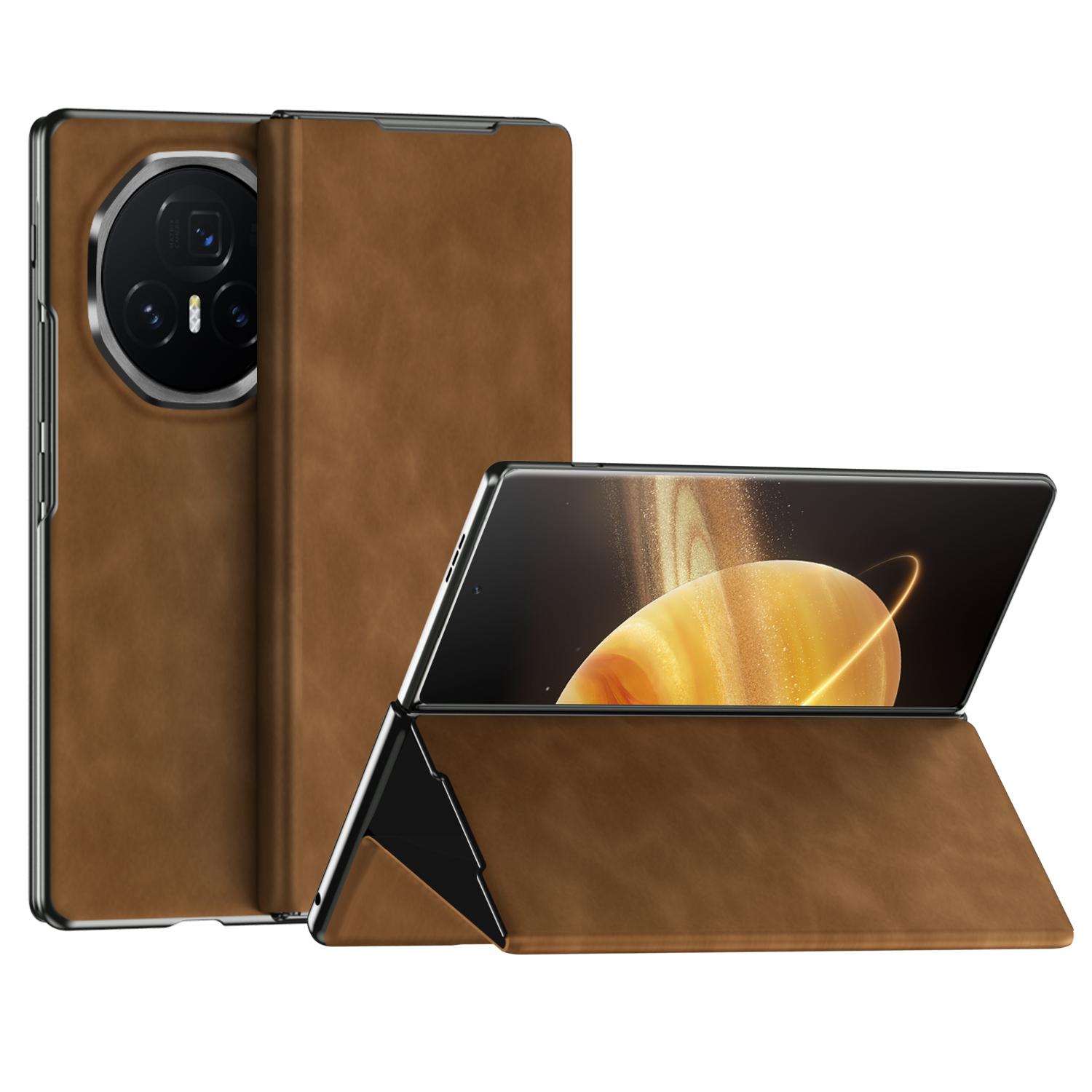 

Чехол-подставка из ПУ кожи для Honor Magic V3 5G - Черный Brown