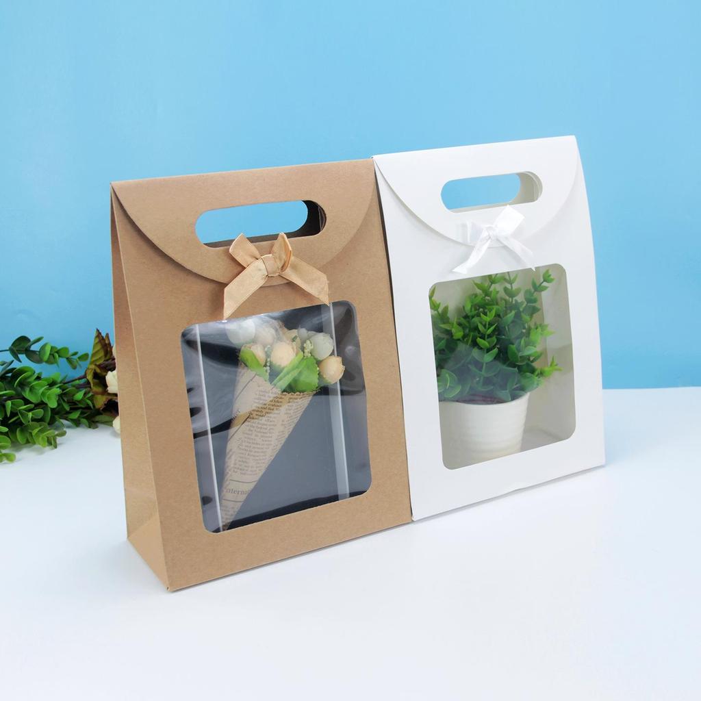 Pungă Cadou Bijuterii Ziua Îndrăgostiților cu Fereastră - Ambalaj Nuntă & Cutie pentru Bomboane