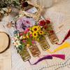 Elegant Floral Tassel Metal Bookmark: Rose, Sunflower, Tulip, Lily Design