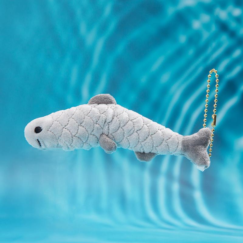 Creative Marine Animal Plush Pendant Cartoon Crab Octopus Sardine Devil Fish Stuffed Doll Bag Accessories Keychain Kids Gifts