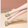 Ladies High Heels Fashion Thick-heeled Fish Mouth One-word Sandals Sexy
