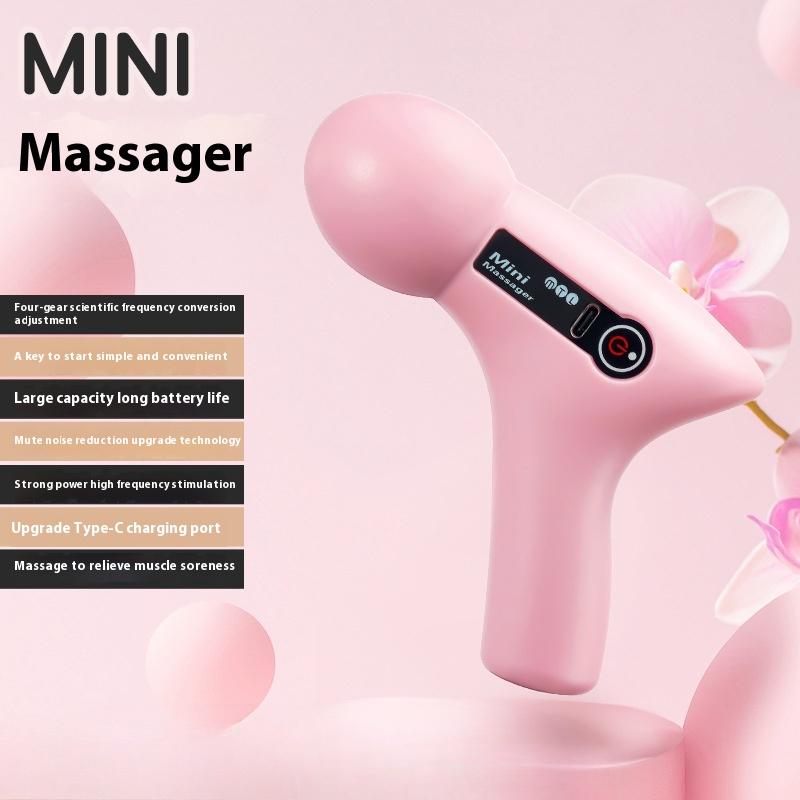 (No Silicone Sleeve) Handheld Body Massage Products Mini Silent Electric Wireless Fascial Gun Portable Massager Stick Vibration