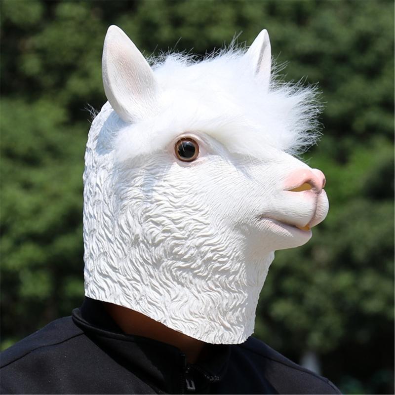 Halloween Sheep Cosplay Mask, Sheep Full Head Mask Costume Halloween Cosplay Costume For Women Man Cosplay Party