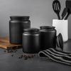 Large Ceramic Kitchen Storage Jar Airtight Ribbed Food Storage Container Coffee Tea Sugar Snacks Countertop Organization
